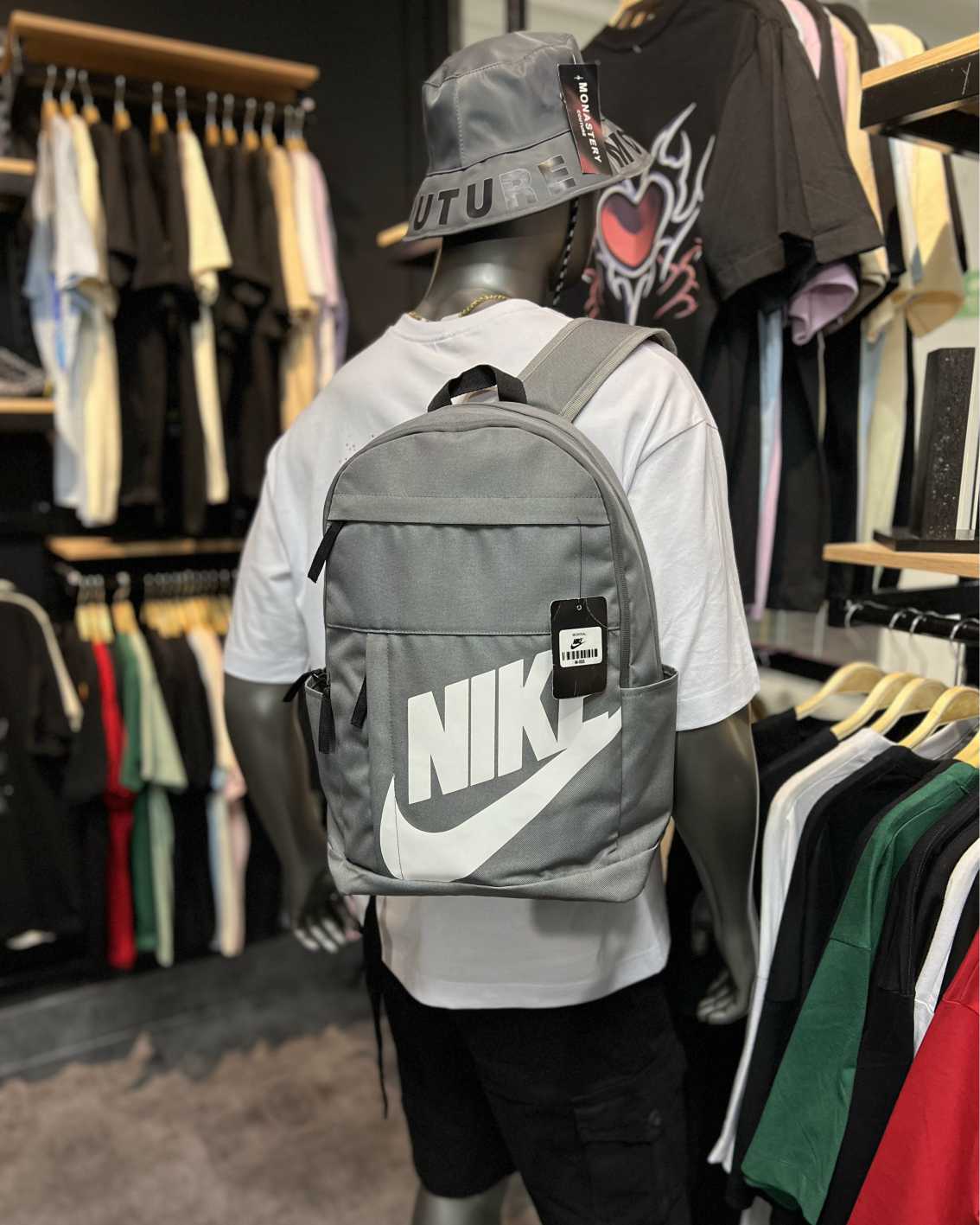 Nike Gris / Morral Marcas Premium